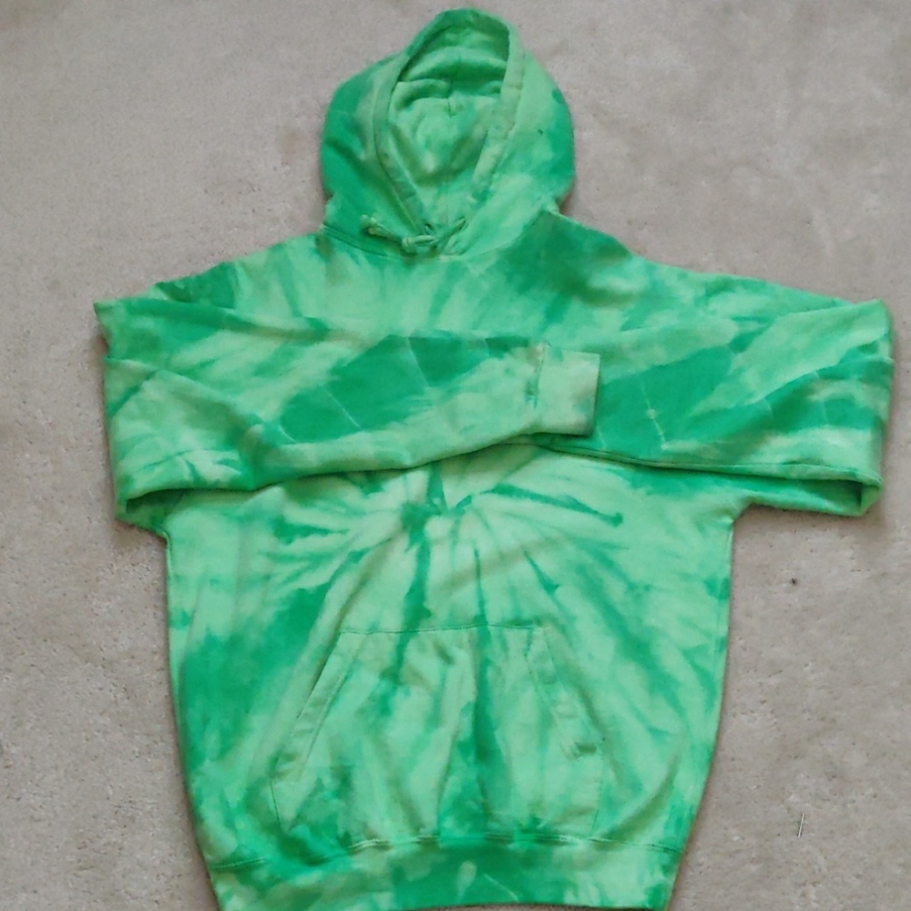 Green Tie Dye Hoodie
